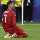 Cristiano Ronaldo de Portugal celebra un gol en el partido del Grupo K del Mundial de la FIFA 2026 entre Portugal y Uzbekistán en el estadio NRG en Houston (Estados Unidos)). EFE/ Kenneth Fernández