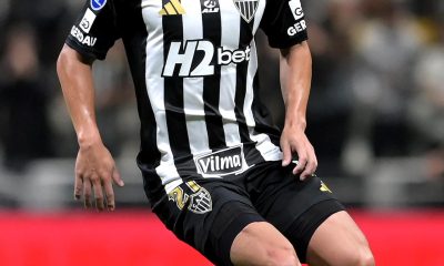Fotografía de archivo del 24 de septiembre de 2025 en la que se observa a Alan Franco Palma, de Atlético Mineiro, y de la selección ecuatoriana de fútbol. EFE/João Guilherme