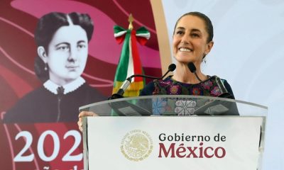 Fotografía cedida por la Presidencia de México, de la mandataria mexicana, Claudia Sheinbaum, hablando durante una gira de trabajo Martínez de la Torre en Veracruz (México). EFE/Presidencia de México/SOLO USO EDITORIAL/NO VENTAS/SOLO DISPONIBLE PARA ILUSTRAR LA NOTICIA QUE ACOMPAÑA(CRÉDITO OBLIGATORIO)