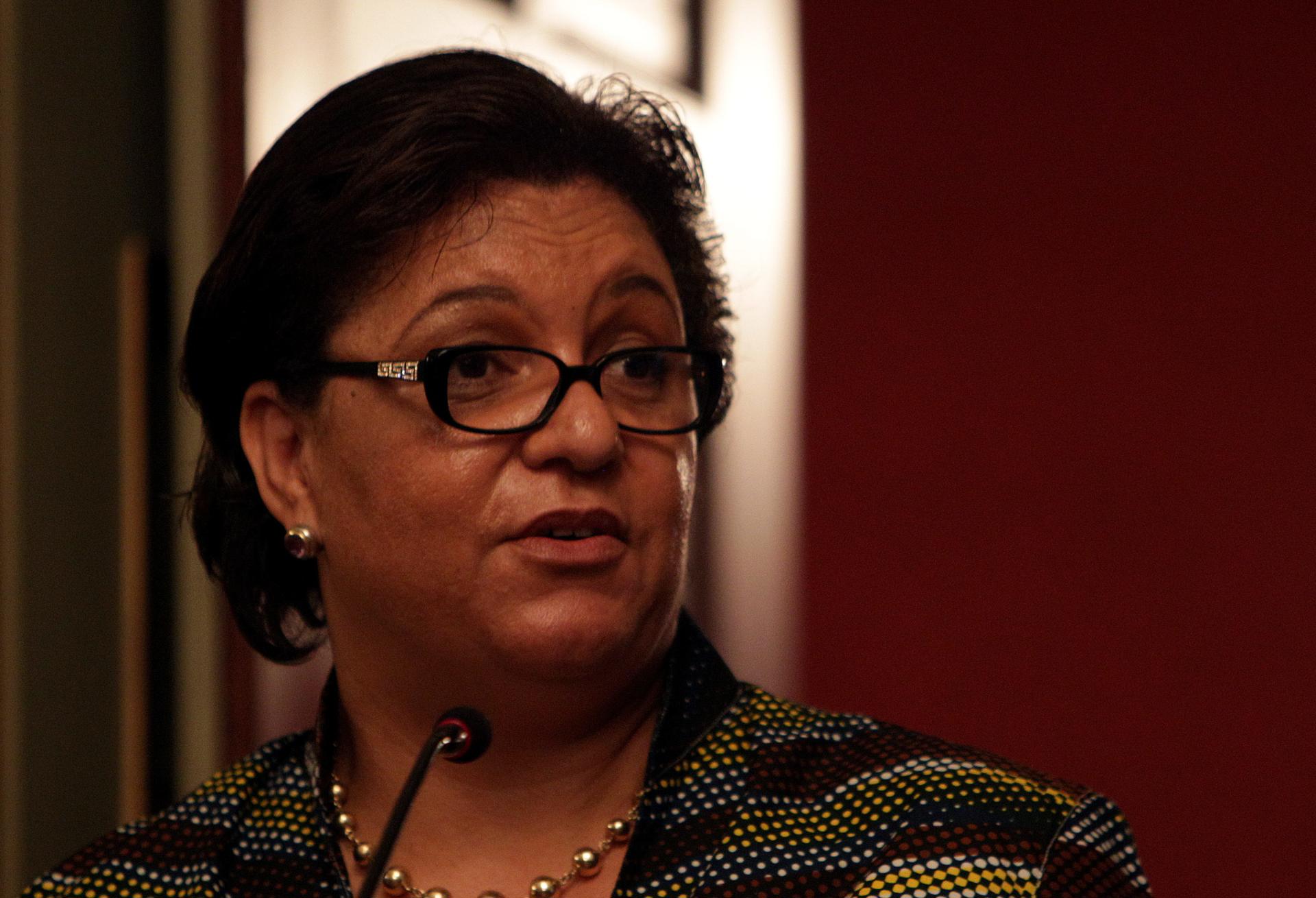 Fotografía de archivo de la excanciller de Ghana y representante especial de la ONU para Libia, Hanna Tetteh, en Bogotá (Colombia). EFE/Mauricio Dueñas