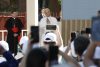 El papa León XIV acompañado por el arzobispo de Madrid, el cardenal, José Cobo Cano (i), en su visita este sábado al centro "CEDIA 24 Horas" de Cáritas Madrid. EFE/ J.J. Guillén POOL