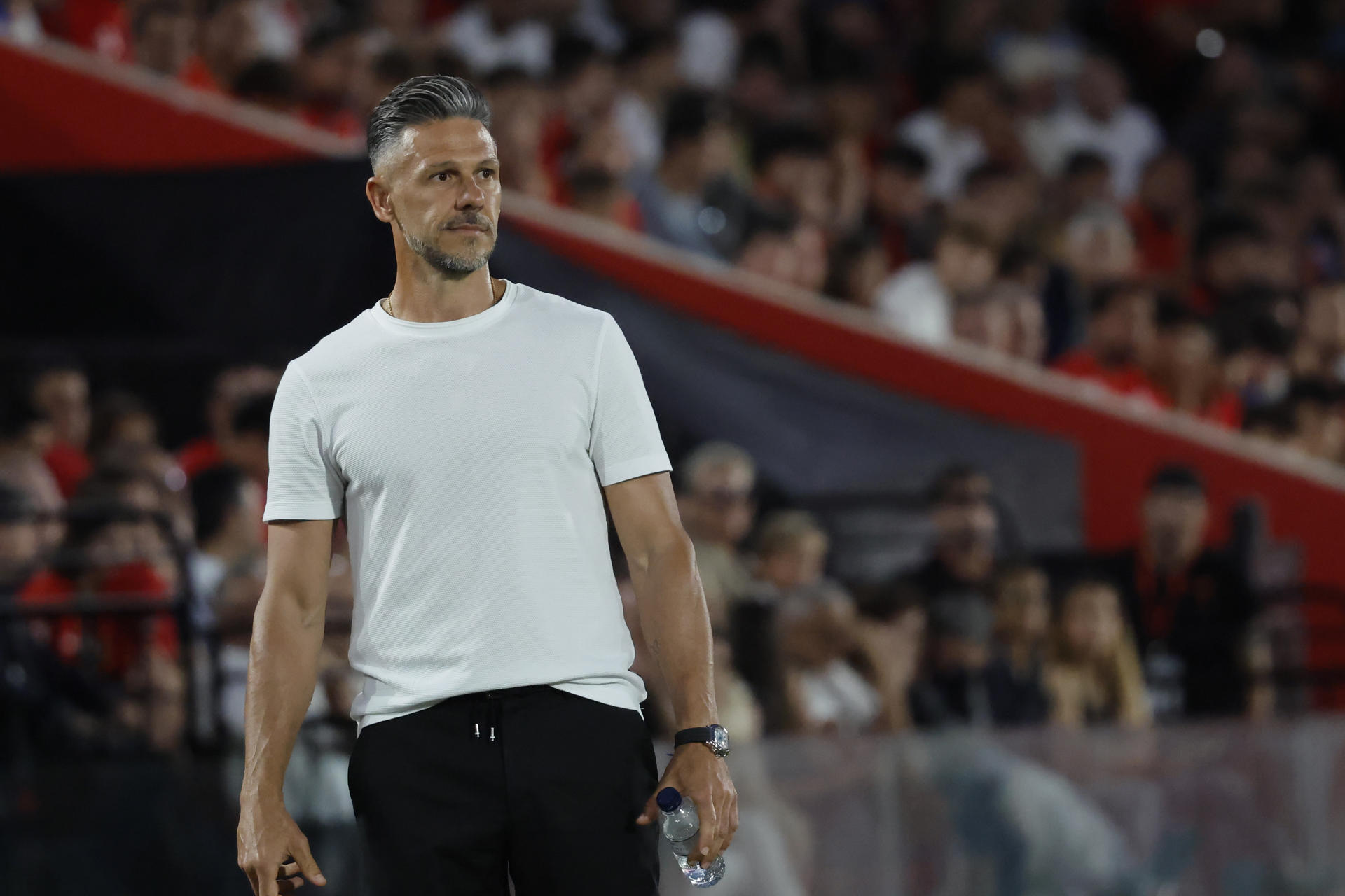 El entrenador del Real Mallorca, Martín Demichelis, en el estadio de Son Moix, en Palma de Mallorca. en foto de archivo de Cati Cladera. EFE