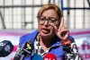 La presidenta del Comité de Familiares por una Vida Digna, Ana Morales, habla durante una rueda de prensa este 2 de mayp fe 2026, en Quito (Ecuador). EFE/ José Jácome
