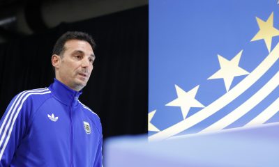 El seleccionador de Argentina, Lionel Scaloni, asiste a una rueda de prensa previo al próximo partido del Mundial de la FIFA 2026 contra Austria, en el estadio de Dallas, Texas (Estados Unidos). EFE/ Sebastián Mariscal