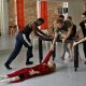 Fotografía del 1 de junio de 2026 que muestra a integrantes del grupo de danza moderna hispano-cubana MiCompañía, ensayando en La Habana (Cuba). EFE/ Ernesto Mastrascusa