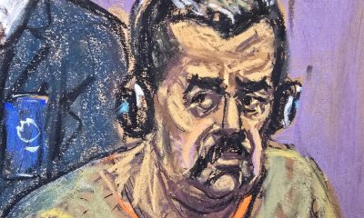 Fotografía de archivo de un dibujo realizado por la artista Jane Rosenberg donde aparece el presidente depuesto de Venezuela, Nicolás Maduro, en una audiencia en un tribunal federal en Nueva York (EE.UU.). EFE/ Jane Rosenberg