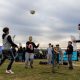 Sin protagonismo en el Mundial por la ausencia de la selección, los chilenos expresan su amor por el fútbol en un 'fan fest' abierto desde el jueves. EFE/ Javier Torres