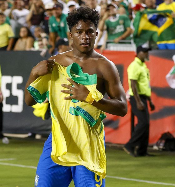 Fotografía de Adam Davis, en la que puede verse en una imagen de archivo del 9 de junio de 2024 al delantero de Brasil Endrick Sousa. EFE