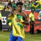 Fotografía de Adam Davis, en la que puede verse en una imagen de archivo del 9 de junio de 2024 al delantero de Brasil Endrick Sousa. EFE