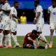 El delantero de España Mikel Oyarzabal (c) durante el partido del grupo H del Mundial 2026 entre España y Cabo Verde, este lunes en el Estadio Atlanta. EFE/ Lavandeira Jr
