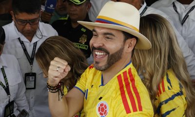 El candidato a la presidencia de Colombia Abelardo de la Espriella reacciona en Barranquilla (Colombia). EFE/ Mauricio Dueñas Castañeda