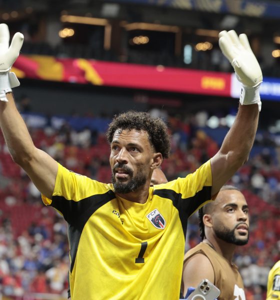 El portero de Cabo Verde Vozinha tras el empate a 0 ante España en el partido del grupo H del Mundial 2026, este lunes en el Estadio Atlanta (EEUU). EFE/ Lavandeira Jr