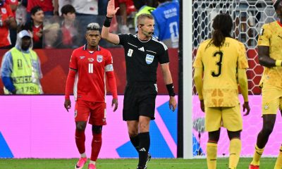 El ábitro Glenn Nyberg durante el partido Ghana-Panama. EFE/EPA/EDUARDO LIMA