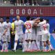 Jugadores de Irán celebran un gol que fue anulado en un partido del grupo G del Mundial de la FIFA 2026 entre Bélgica e Irán, en el estadio SoFi en Los Ángeles (EE.UU.). EFE/ Omar Alonso
