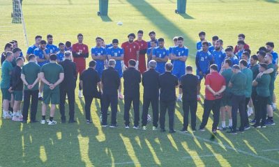 Fotografía difundida por la agencia de noticias iraní IRNA que muestra un entrenamiento de la selección de fútbol iraní. EFE/ IRNA - SOLO USO EDITORIAL/SOLO DISPONIBLE PARA ILUSTRAR LA NOTICIA QUE ACOMPAÑA (CRÉDITO OBLIGATORIO) -