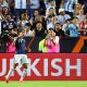 El internacional argentino Giuliano Simeone celebra un gol este sábado, en un partido amistoso previo al Mundial de la FIFA 2026 entre Argentina y Honduras en el Kyle Field de Texas (Estados Unidos). EFE/ Carlos Ramírez