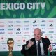 El presidente de la FIFA, Gianni Infantino, habla durante una rueda de prensa este miércoles, en Ciudad de México (México). EFE/ Isaac Esquivel