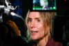 La diseñadora Gabriela Hearst habla con los medios durante un evento de la Asociación Uruguaya de Fútbol (AUF) donde se presentó oficialmente el uniforme formal que utilizará la delegación de Uruguay durante la Copa del Mundo 2026. EFE/ Federico Gutiérrez
