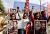 Estudiantes universitarios protestan en Bangalore (India) contra la filtración de exámenes universitarios, por la que piden la dimisión del ministro de Educación. EFE/EPA/JAGADEESH NV