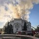 Imagen cedida por el alcalde de Sebastopol, Mikhail Razvozhaev, de los daños provocados por el ataque ucraniano en el edificio del museo y monumento a la Defensa de Sebastopol de 1854-1855. EFE/EPA/SEVASTOPOL MAYOR MIKHAIL RAZVOZHAEV TELEGRAM CHANNEL HANDOUT HANDOUT EDITORIAL USE ONLY/NO SALES