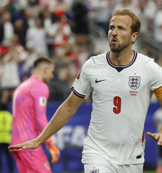 Harry Kane, de Inglaterra, celebra un gol de penalti ante Croacia en el Mundial 2026 en Dallas (EE.UU.). EFE/Mariscal