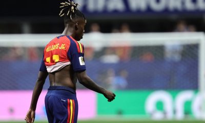 El internacional español Nico Williams, durante el partido disputado contra Cabo Verde, el pasado 15 de junio, correspondiente al Mundial de Estados Unidos, México y Canadá. EFE/ RONALD WITTEK