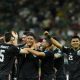 Jugadores de México celebran un gol de Luis Romo en el duelo entre México y Corea del Sur, en el estadio Akron en Guadalajara (México). EFE/ Francisco Guasco