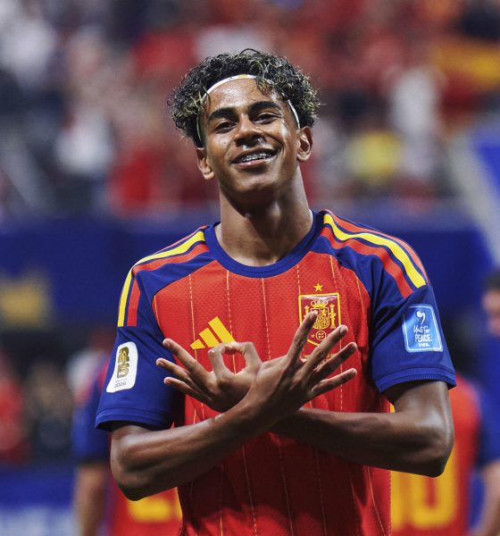 El delantero de la selección española Lamine Yamal celebra el primer gol del partido del Mundial 2026 entre España y Arabia Saudí, con victoria 4-0 en Atlanta. EFE/Ángel Martínez/RFEF - -SÓLO USO EDITORIAL/SOLO USO PERMITIDO PARA ILUSTRAR LA NOTICIA QUE APARECE EN EL PIE DE FOTO (CRÉDITO OBLIGATORIO)-