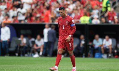 El internacional portugués Cristiano Ronaldo, tras el partido que su selección empató con la de la República Democrática del Congo en el Mundial de Estados Unidos, México y Canadá. EFE/ MIGUEL A. LOPES