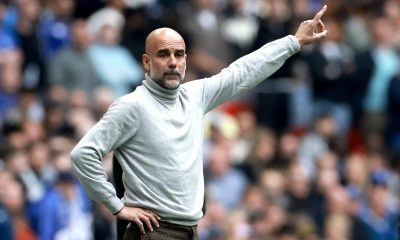 Fotografía de Neil Hall, en la que puede verse en una imagen de archivo del pasado 16 de mayo al español Pep Guardiola cuando estaba al frente del banquillo del Manchester City. EFE *Sólo uso editorial*