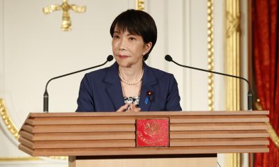 Imagen de archivo que muestra a la primera ministra de Japón, Sanae Takaichi, en una rueda de prensa en Tokio el 28 de mayo de 2026. EFE/EPA/Rodrigo Reyes Marin / POOL