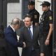 Imagen de archivo del ministro de Exteriores, José Manual Albares (c) a su llegada al Congreso de los Diputados donde el papa León XIV pronunció el pasado lunes un esperado e histórico discurso en las Cortes durante su visita a España. EFE/ Fernando Villar