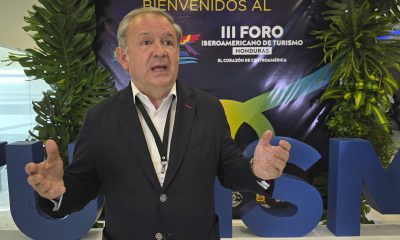 El secretario permanente del Consejo de Empresarios Iberoamericanos (CEIB) y director de Relaciones con Iberoamérica del Confederación Española de Organizaciones Empresariales (CEOE), Narciso Casado, habla durante una entrevista con EFE este martes, en San Pedro Sula (Honduras). EFE/ Germán Reyes