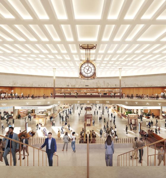 Fotografía cedida por DBOX y PAU que muestra una ilustración conceptual del interior remodelado de la Estación Pennsylvania (Penn Station), en Nueva York (EE.UU.). EFE/ DBOX y PAU /SOLO USO EDITORIAL/ NO VENTAS/ SOLO DISPONIBLE PARA ILUSTRAR LA NOTICIA QUE ACOMPAÑA (CRÉDITO OBLIGATORIO)
