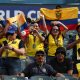 Los hinchas de la selección de Ecuador en Filadelfia, antes del partido ante Costa de Marfil en el Mundial 2026. EFE/Sebastiao Moreira