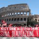 Miembros de la Confederación General Italiana del Trabajo (CGIL), la Asociación Nacional de Partisanos Italianos (ANPI), grupos antifascistas y la red No Kings participan en una protesta en Largo Corrado Ricci, en Roma, Italia, el 13 de junio de 2026 EFE/EPA/EMANUELE VALERI