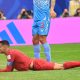 Cristiano Ronald odurante el partido del Grupo K del Mundial 2026 que disputan las selecciones nacionales de Portugal y República Democrática del Congo este miércoles, en el Estadio Houston (Texas). EFE/EPA/SAM WASSON