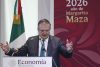 El secretario de Economía de México, Marcelo Ebrard, habla en una rueda de prensa este martes, en Ciudad de México (México). EFE/Sáshenka Gutiérrez
