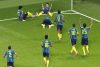 Luis Díaz (acostado bocarriba), de Colombia, celebra su gol este miércoles en un partido del Grupo K del Mundial 2026 ante Uzbekistán en el estadio Azteca en Ciudad de México. EFE/ Sashenka Gutiérrez
