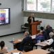 El economista Luis Zambrano Sequín habla durante un foro sobre el desarrollo del sector petrolero de Venezuela este lunes, en Caracas (Venezuela). EFE/ Ronald Peña R