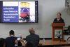 La economista María Antonia Moreno habla durante un foro sobre el desarrollo del sector petrolero de Venezuela este lunes, en Caracas (Venezuela). EFE/ Ronald Peña R
