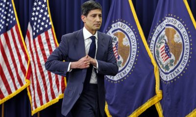 Imagen de archivo del presidente de la Junta de la Reserva Federal de EE.UU., Kevin Warsh, tras una rueda de prensa en la Reserva Federal en Washington, DC, EE.UU., el 17 de junio de 2026. EFE/EPA/WILL OLIVER