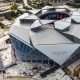 Fotografía cedida por Mercedes-Benz Stadium que muestra la fachada del estadio Mercedes-Benz en Atlanta (EE.UU.). EFE/ Mercedes-Benz Stadium /SOLO USO EDITORIAL/ NO VENTAS/ SOLO DISPONIBLE PARA ILUSTRAR LA NOTICIA QUE ACOMPAÑA (CRÉDITO OBLIGATORIO)