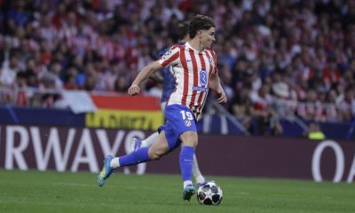 El delantero del Atlético de Madrid, Julián Álvarez, en el estadio Metropolitano, en Madrid en foto de archivo de Juanjo Martín. EFE
