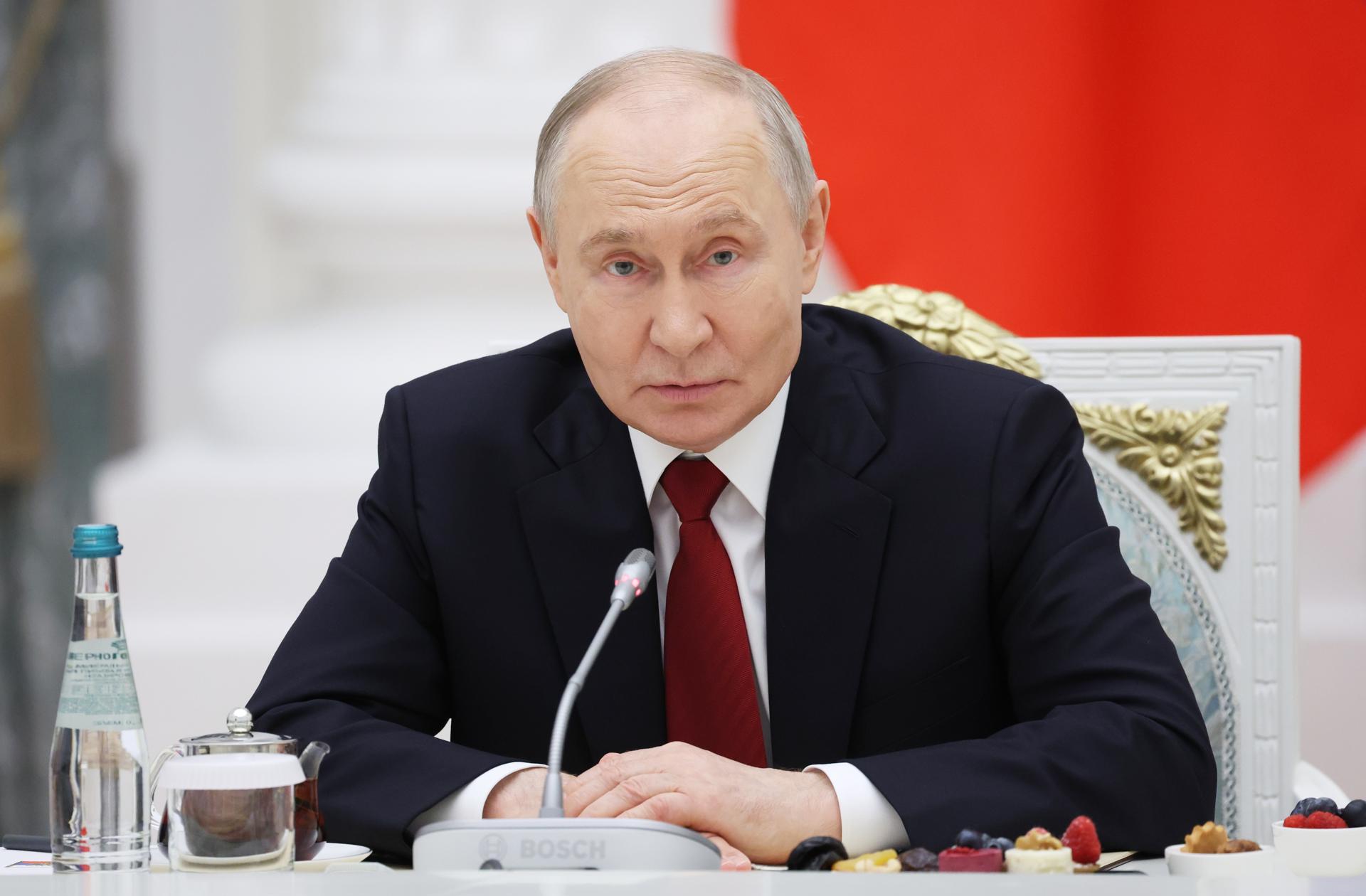 Fotografía del 12 de junio de 2026 del presidente ruso, Vladímir Putin. EFE/EPA/VYACHESLAV PROKOFYEV/SPUTNIK/KREMLIN / POOL MANDATORY CREDIT
