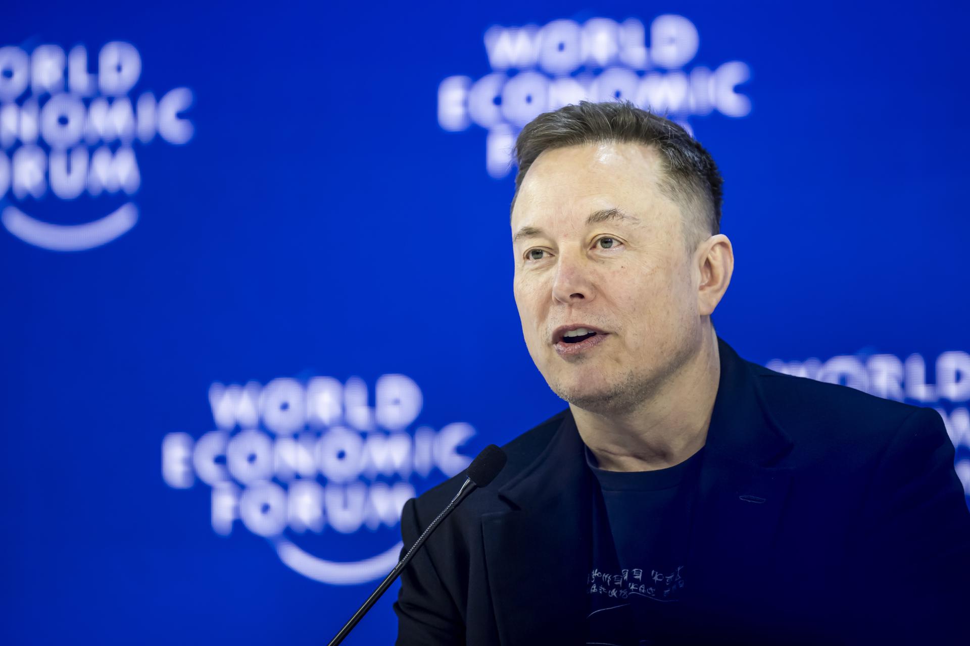Imagen del consejero delegado de SpaceX y xAI, Elon Musk, en el Foro Davos de Suiza. EFE/EPA/GIAN EHRENZELLER