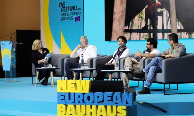 Conferencia durante la tercera edición del festival New European Bauhaus (NEB) que se celebra en Bruselas, Bélgica. EFE/Laia Ros