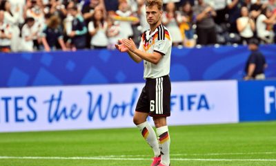 Joshua Kimmich de Alemania reacciona tras el partido de la fase de grupos de la Copa Mundial de la FIFA 2026. EFE/EPA/SAM WASSON