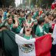 Aficionados de la selección de México celebran el triunfo sobre Sudáfrica en el juego inaugural de la Copa Mundial de la FIFA 2026 este jueves, en el Ángel de la Independencia de Ciudad de México (México). EFE/Isaac Esquivel