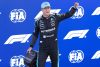 El piloto británico del equipo Mercedes George Russell consigue la pole position después de la clasificación previo al Gran Premio de Fórmula 1 de Barcelona-Cataluña. EFE/Siu Wu
